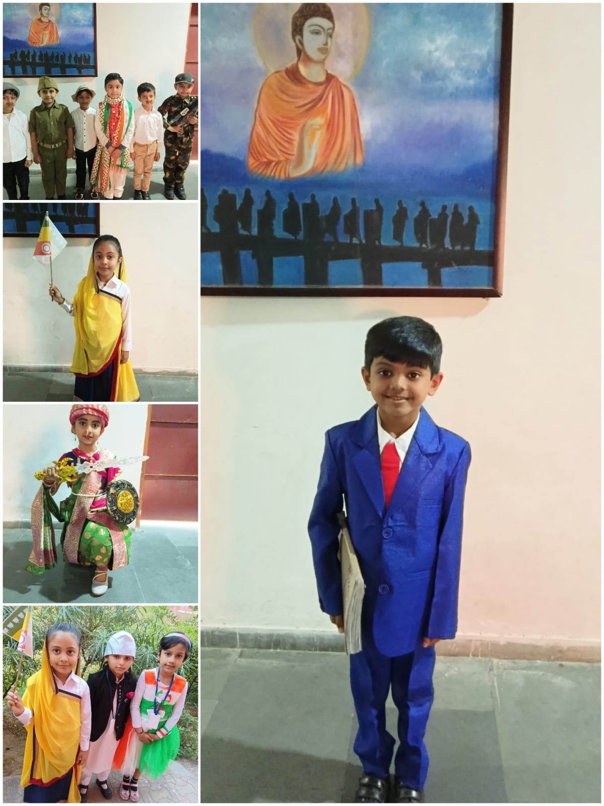 Dressed up as Freedom Fighters & Politicians(Nursery &KG)